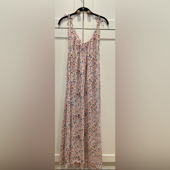 SUMMERSALT MULTICOLOR MAXI DRESS W/TIE STRAPS, SIZE S. - Picture 5 of 9
